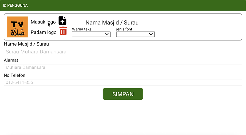 maklumat pengguna copy